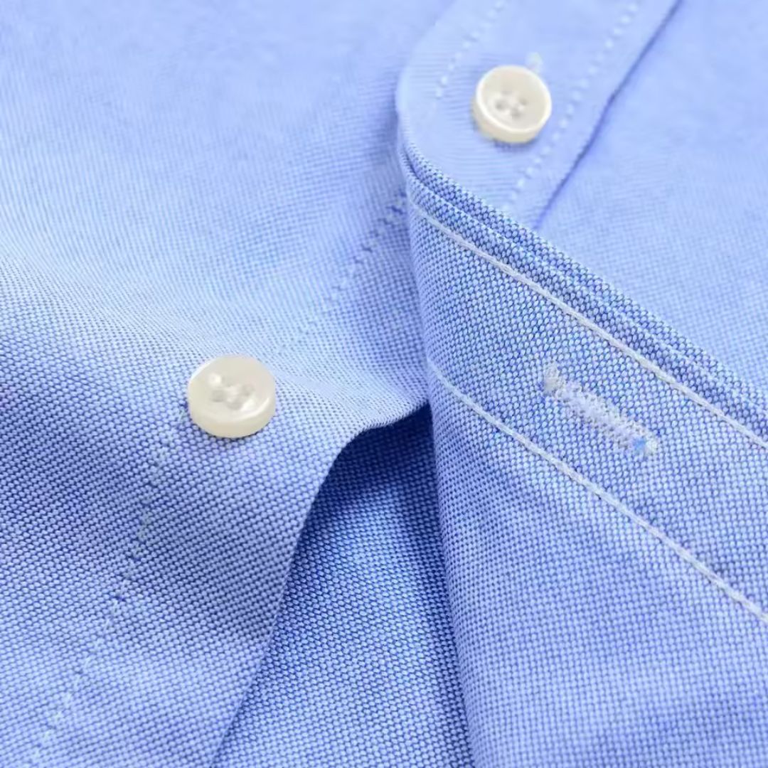 Camisa Oxford Masculina Azul