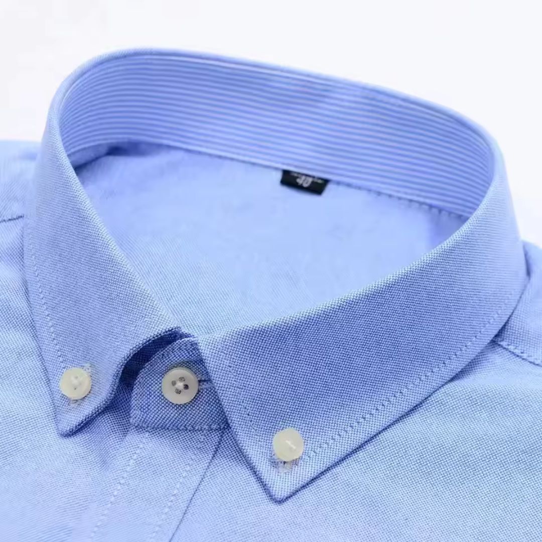 Camisa Oxford Masculina Azul