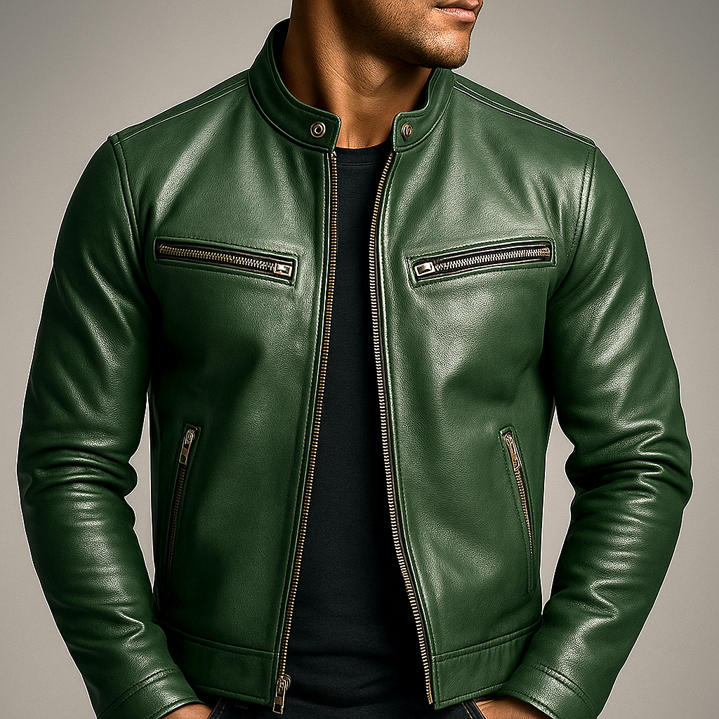Jaqueta Masculina Premium em Couro