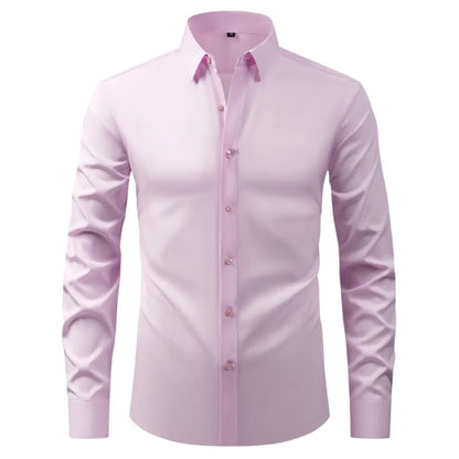 Camisa Slim Fit de Manga Longa Branca