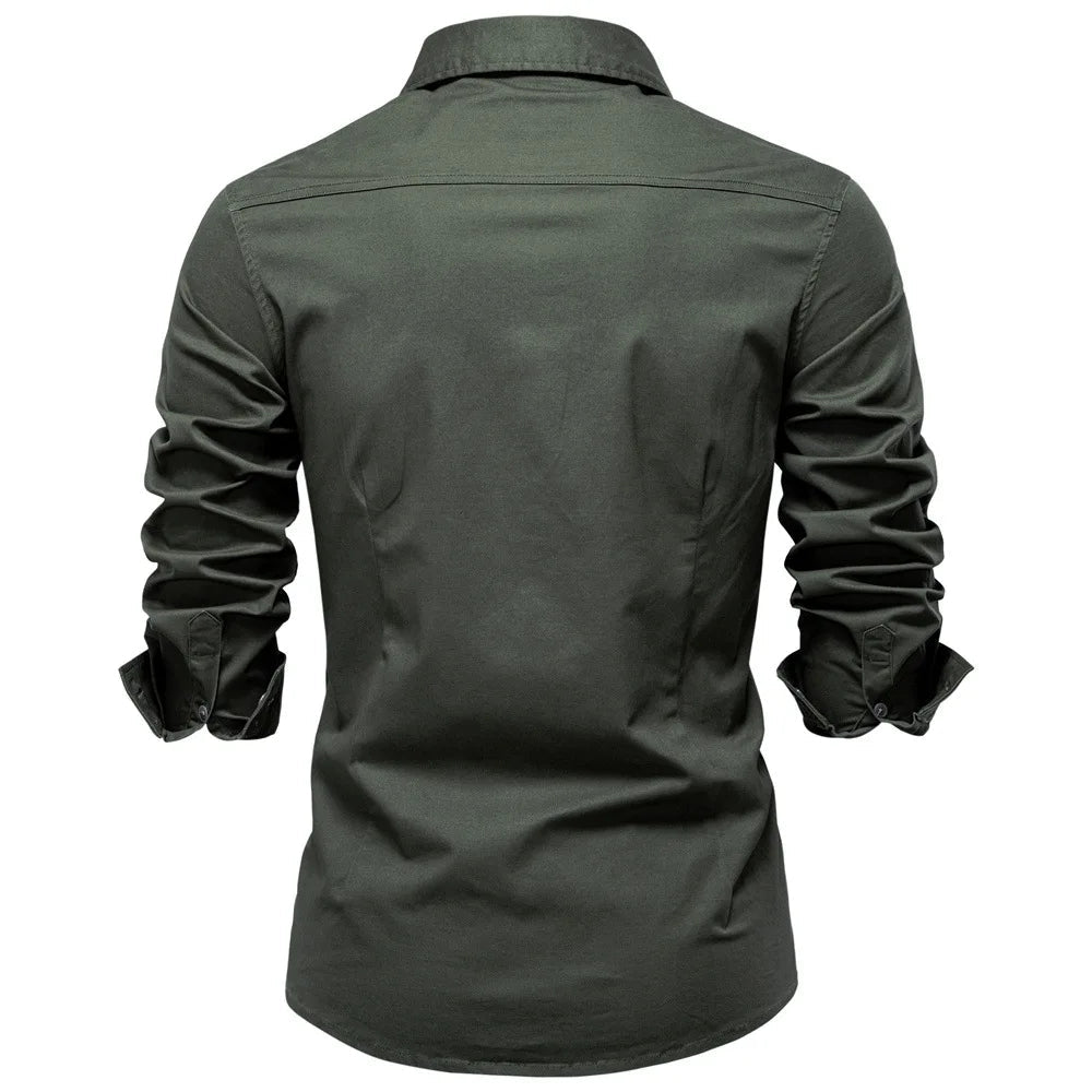 Camisa Masculina Harrington em Algodão