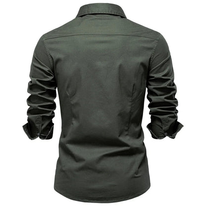 Camisa Masculina Harrington em Algodão