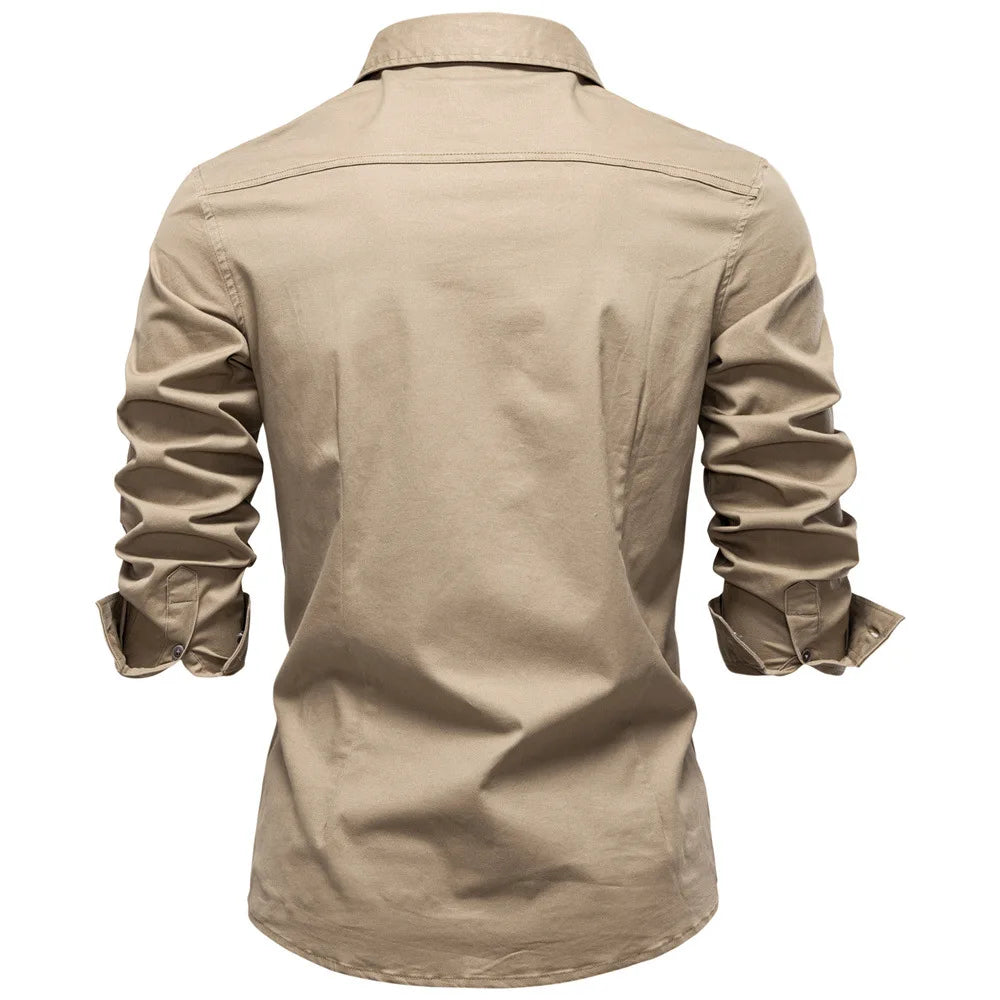 Camisa Masculina Harrington em Algodão