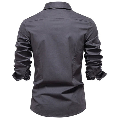 Camisa Masculina Harrington em Algodão