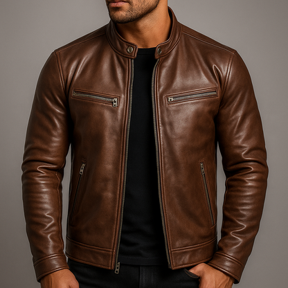 Jaqueta Masculina Premium em Couro