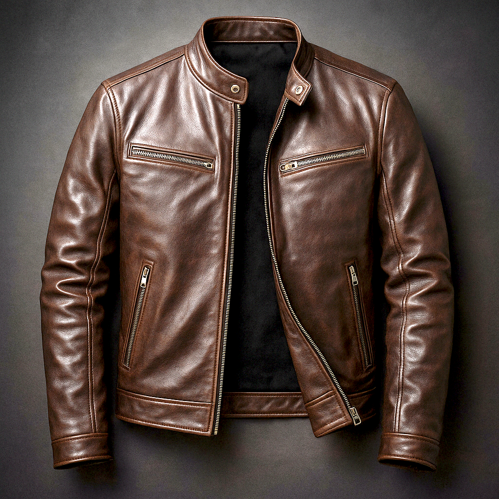 Jaqueta Masculina Premium em Couro