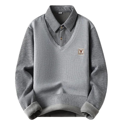 Camisa Polo Masculina com Suéter Embutido