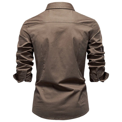 Camisa Masculina Harrington em Algodão