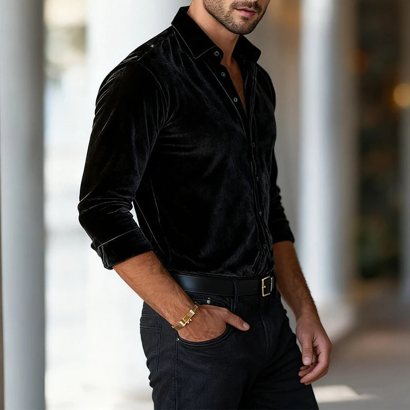 Camisa Masculina Vellano Veludo Luxo