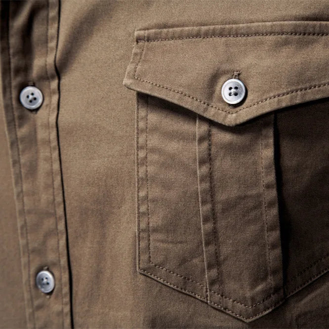 Camisa Masculina Harrington em Algodão