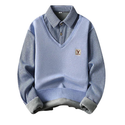 Camisa Polo Masculina com Suéter Embutido