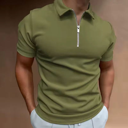 Camisa Polo Ziper Frontal