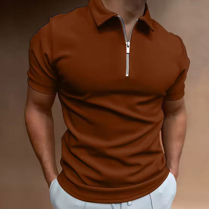 Camisa Polo Ziper Frontal