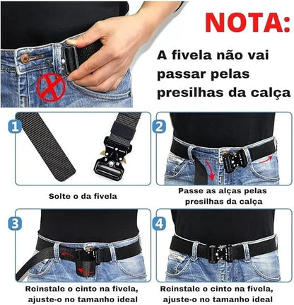 Cinto para Calça Com Fivela de Engate Rápido