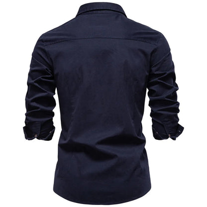 Camisa Masculina Harrington em Algodão