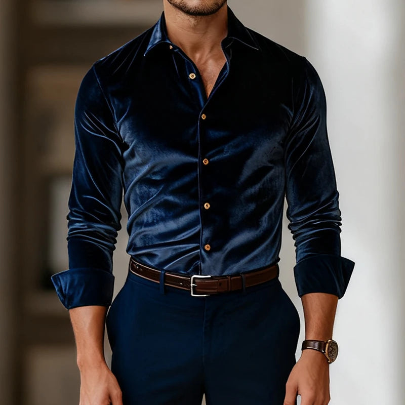 Camisa Masculina Vellano Veludo Luxo