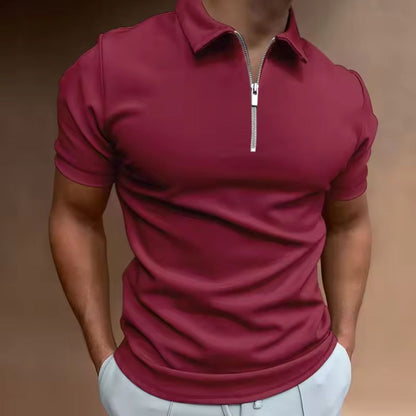 Camisa Polo Ziper Frontal