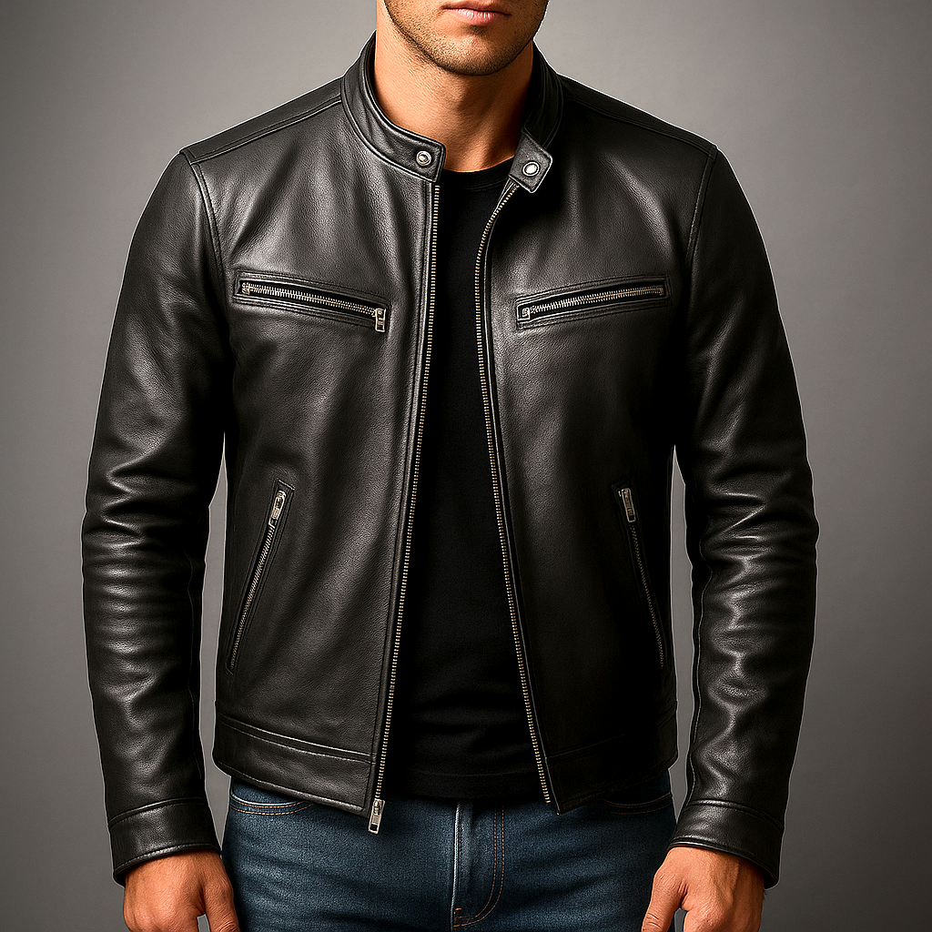 Jaqueta Masculina Premium em Couro