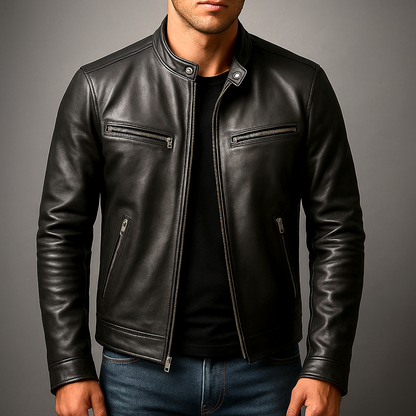 Jaqueta Masculina Premium em Couro