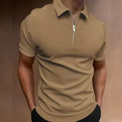 Camisa Polo Ziper Frontal