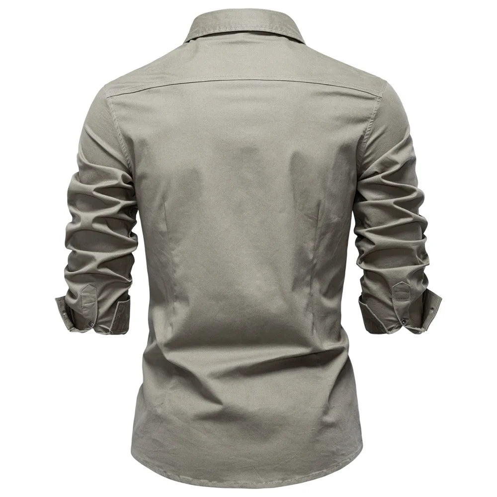 Camisa Masculina Harrington em Algodão