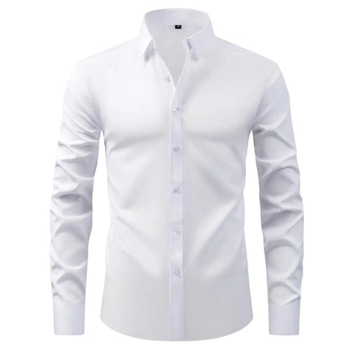 Camisa Slim Fit de Manga Longa Branca