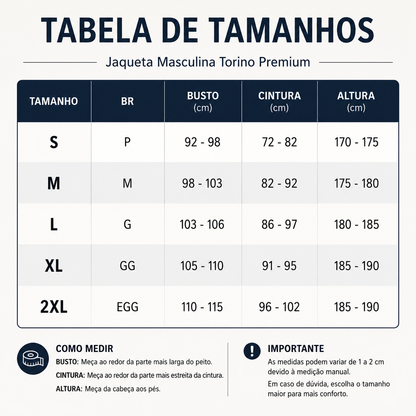 Jaqueta Masculina Torino Premium