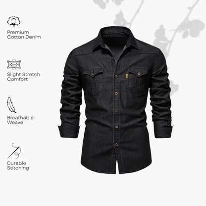 Camisa Masculina Jeans Premium