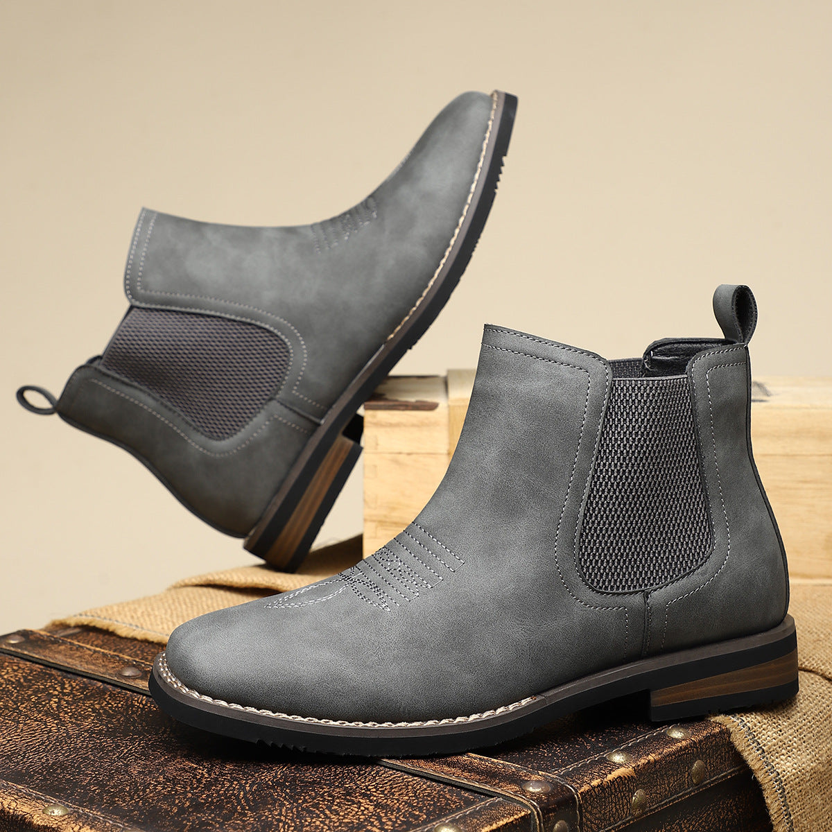Bota Masculina Couro Chelsea