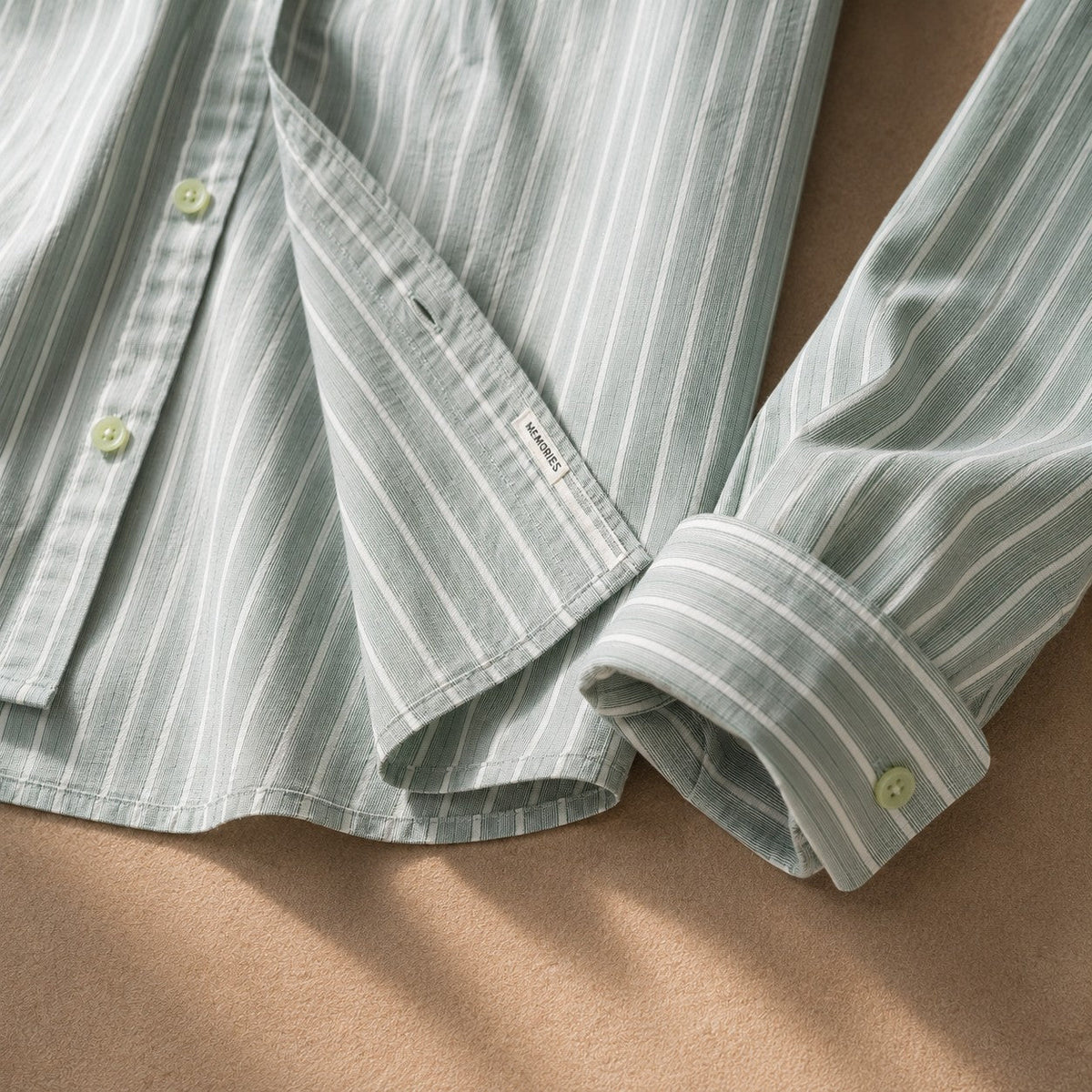 Camisa Oxford Listrada de Manga Longa