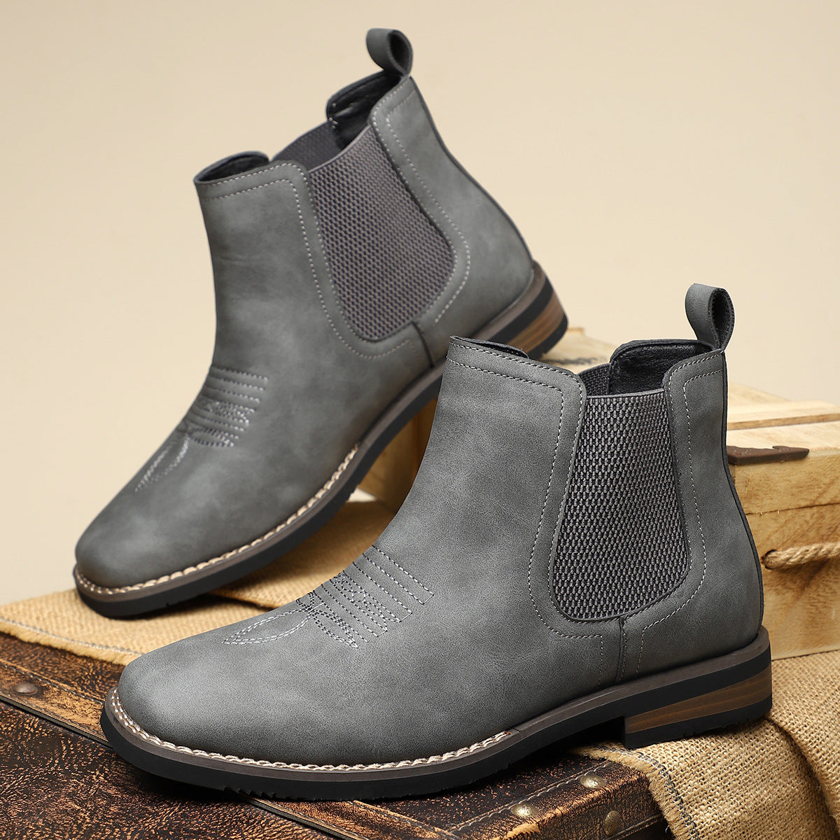 Bota Masculina Couro Chelsea