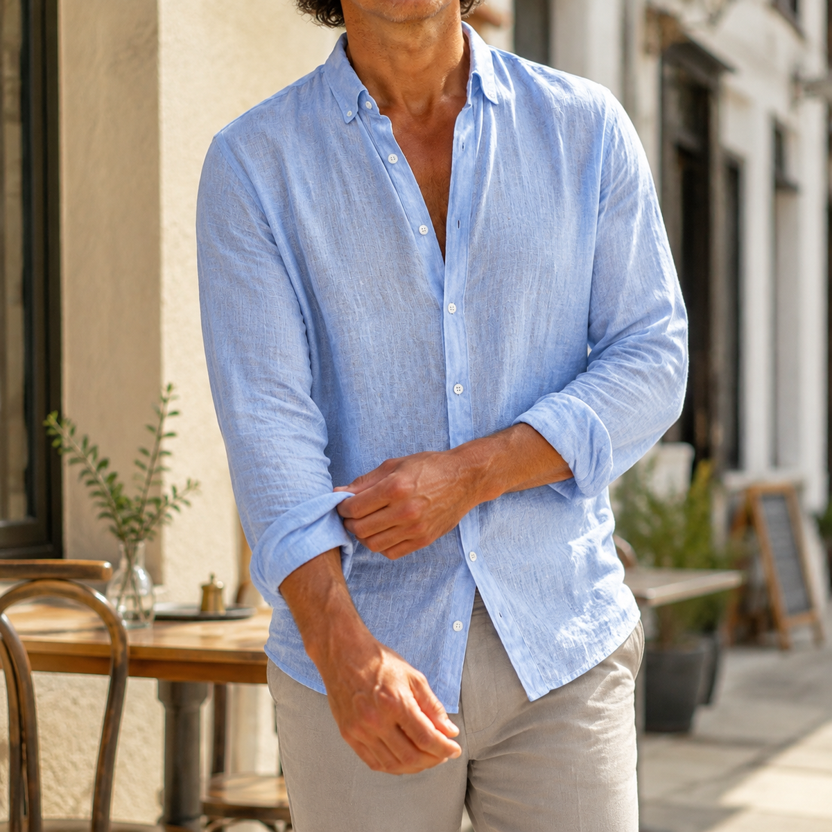 Camisa Masculina Santorini Linho