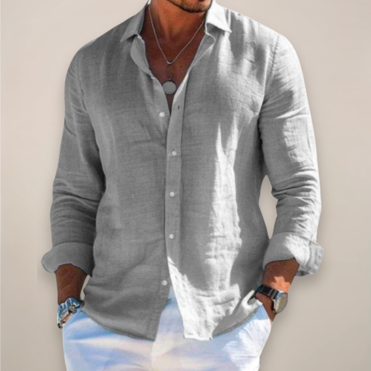 Camisa Capri Casual em Linho
