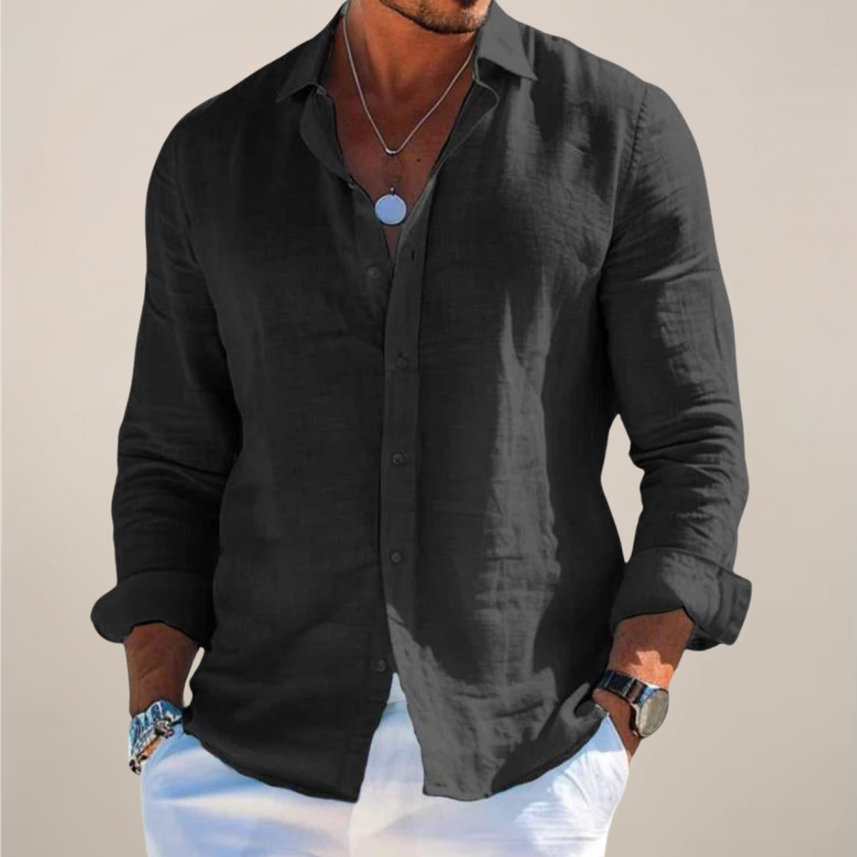 Camisa Capri Casual em Linho